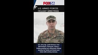 Holiday greeting from U.S. Army Sgt. Justin Erickson of Murfreesboro, TN, stationed in Germany