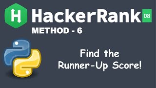 Find the Runner-Up Score! | Easy | Basic Data Types | Python HackerRank Solution | Hindi