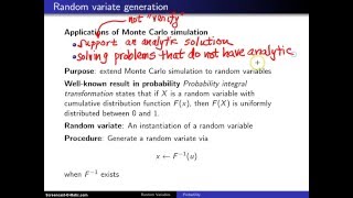 Random variate generation