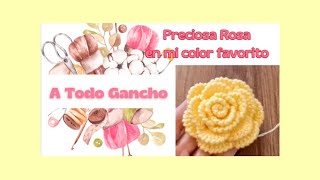 #Tejemos una #PreciosaRosa 🌹 en mi color favorito💛 #ATodoGancho