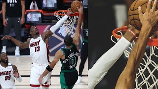 Bam Game Saving Block vs Tatum OT Game 1! 2020 NBA Playoffs Heat vs Celtics