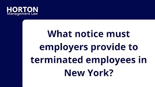 New York Employee Termination Notice