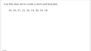 Creating a Stem-and-Leaf Plot | Quiet Practice