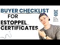 Buyer Checklist for Completing Estoppel Certificate