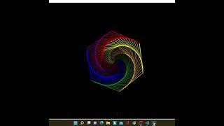 Draw Rainbow Benzene using Python Turtle 🔥🔥| #shorts #python #pythonturtlegraphics