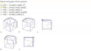 Match spacecurves to vector equations