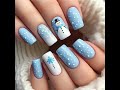 #Blue winter nails