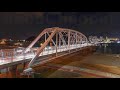 4k 타임랩스 경북 _ 왜관철교 데이투나잇. 왜관. 칠곡. 경상북도 waegwan railway bridge day to night.