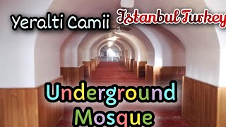 Yeralti Camii with the 3 sahabas I Underground Mosque I Location in Karakoy Istanbul Turkey.