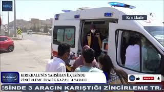 Kırıkkale’nin Yahşihan ilçesinde zincirleme trafik kazası: 4 yaralı