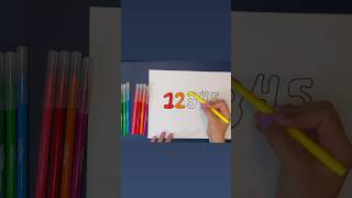 Bubble Numbers and Color 🖍️ #drawing #drawingforkids #art #easydraw #numbers #satisfying #coloring