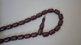 Vintage Huge Cherry Amber Bakelite Faturan 33 Prayer Beads \u0026 Imame 193 grams