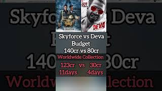 Skyforce vs Deva #cinemaandcollection #youtubeshorts #boxoffice #movie #bollywood