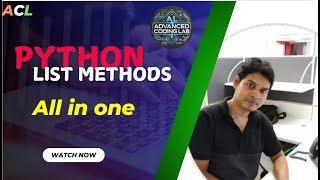 ✅Python List Methods Simplified | Learn Easily with Examples Part:1 @AdvancedCodingLab