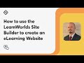 How to use the LearnWorlds Site Builder to create an Elearning Website