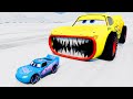 Epic Escape From The Lightning McQueen Eater Monster 3 | McQueen VS Lightning McQueen | BeamNG.Drive