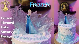 Frozen Theme Cake Decorating tutorial / How to Make Elsa Doll Cake/Frozen & Sugar Sails Design