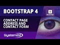 Bootstrap 4 Basics Contact Page Address And Contact Form