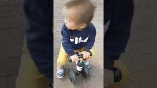 ディーバイクミニでお散歩 【1歳11ヶ月】/Walking with D-Bike Mini, 1 year and 11 months old #Shorts