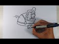 Draw Mermaid Man (Spongebob Squarepants) step by step | Maker pen