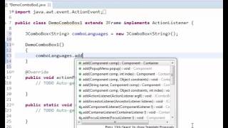 Java JComboBox - Example 1
