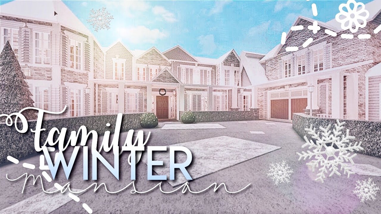 ROBLOX | Bloxburg: Winter Christmas Family Mansion 228k | House Build ...