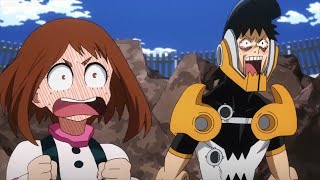 Izuku ask if Uraraka and Sero are real and told that Camie disguised as Uraraka (Dub)