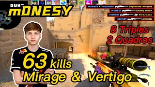 m0NESY Faceit Mirage ＆ Vertigo POV - w/b1t - 63kills! - 8 Triples＆2 Quadros - CSGO m0NESY POV!