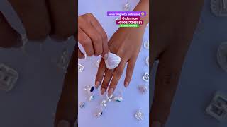 Order now +91 9257043851 new designer silver ring with pink stone 🤩🤩 #ytshorts #ytshort #ring