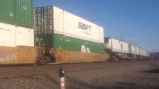 West bound ns 8083 es44ac leads intermodal train in wyomissing on the Harrisburg line at 10:46 am