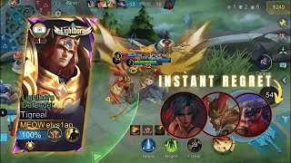 TIGREAL ENDS THE MATCH QUICKLY TO GRAB SOME GROCERIES 🫑 - Mobile legends