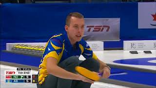 2018 Brier. Perfect draw in the extra-end by Brendan Bottcher