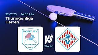 Post SV Zeulenroda II vs. SV SCHOTT Jena III | Tischtennis Saison 24/25 - Tisch 1