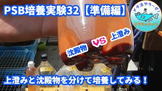 PSB培養実験32【準備編】PSBの本体はどっち？上澄み・沈殿物を分けて培養してみる！