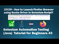 How to Launch Firefox Browser using GeckoDriver in Selenium Script?
