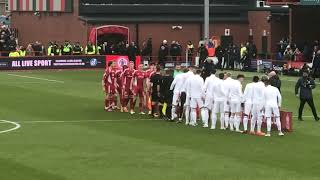 Accrington Stanley v Leeds United - FA Cup 4th Round Team walkout