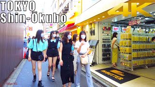 [ShinŌkubo walk in Tokyo] 夏の新大久保！異国情緒満載！・イケメン通り[4K] street full of girls 2021.7東京散歩 tokyo walk