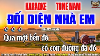 Đối Diện Nhà Em Karaoke Tone Nam - Nhạc Sống Quang Thái