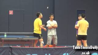 Amazing Skills - Ma Long \u0026 Xu Xin Catch Ball on Bat!