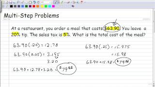 Multi Step Percent Problems