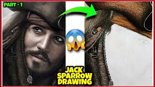 Drawing Captain Jack Sparrow (Part - 1) 😱 Johnny Depp Drawing #jacksparrow #johnnydepp #newtoyou