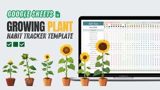 Tutorial: Create a Habit Tracker with Growing Plant (Sunflower) Progress Indicator in Google Sheets