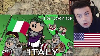 American Reacts The Animated History of Italy
