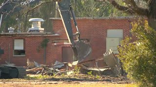 WATCH: Crews tear down parts of old Loris High School