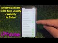 How to Enable or Disable CSS Text Justify Property in Safari on iPhone X