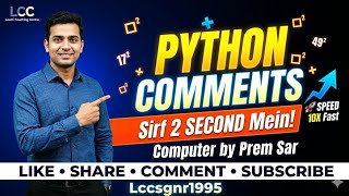 👉 Python Comments Explained in Hindi 🔥 | Single Line & Multi Line Comments | Easy Tutorial for Beg