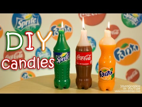 How To Make Coca-Cola, Fanta and Sprite Candles DIY How To Make Coca-Cola, Fanta and Sprite Candles DIY