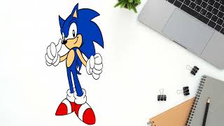 How to draw Sonic/Step by step/