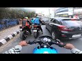 cute girls reaction on kawasaki h2 and bmw s1000rr 😍 hyper ride with superbike 🥶 bike crash ho gyi😢