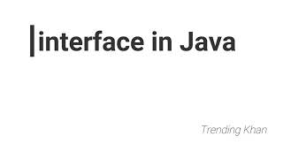 Interfaces in Java in Urdu /Hindi